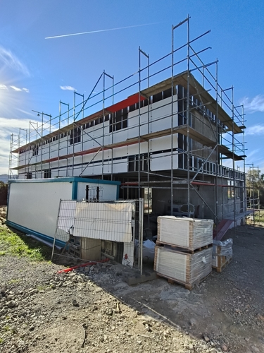 Colocación de fachada en parte trasera